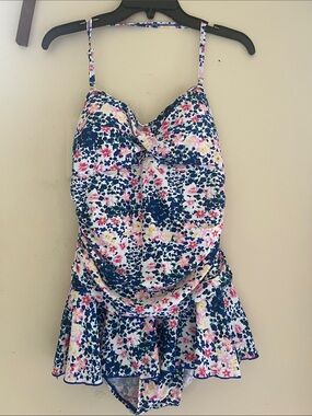 Shore Shapes One-Piece Swimdress with Ruffle Skirt